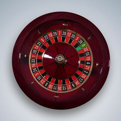 32" Full Size Casino Roulette Wheel Dark Wood with Spinning Handle and 2  Balls | eBay