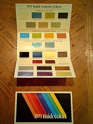 1971 Buick  Color Chip Folder  - All Models