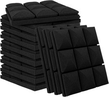 6 Pack Acoustic Panels 12 X 12 X 2 Inches, Sound Proof Foam Panels for Wall, Hig