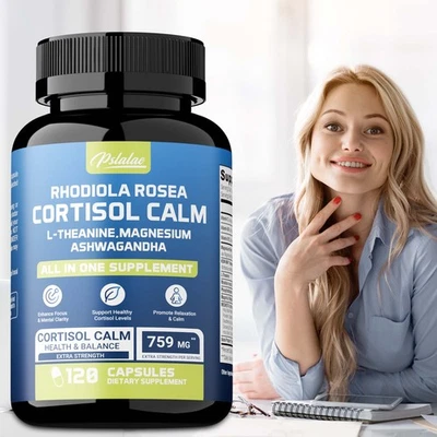 PSLALAE Cortisol Calmer – Kontrolle Und Senkung Von Cortisol - Ruhe, Stressunterstützung