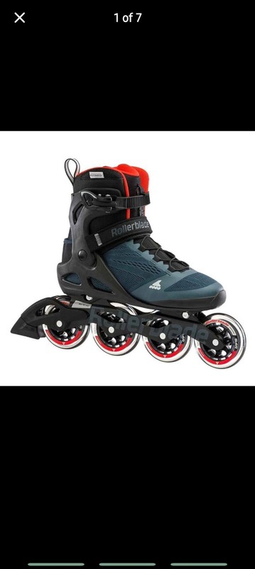 Rollerblade Macroblade 90 Mens Orion Blue/Spicy Orange 8.5 -Open Box
