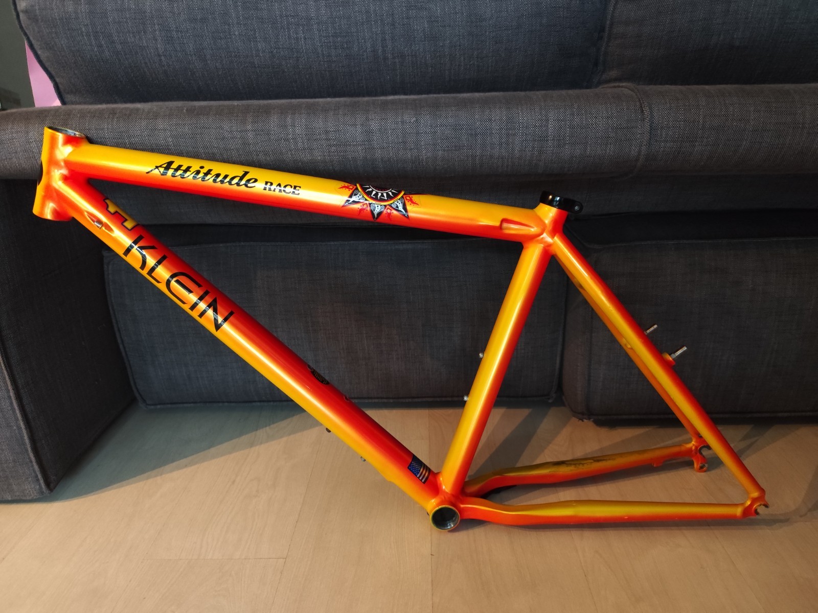 Klein Attitude Race Telaio MTB 19" Alluminio Arancione/Giallo Freni V