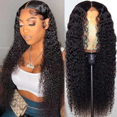BASEMMAHER Lace Front Wigs Human Hair Pre Plucked Brazilian 23.5 Inch, Black