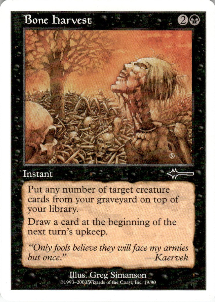 2000 Beatdown Box Set Magic The Gathering Bone Harvest 19/90 LP