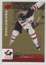 2017 Upper Deck Team Canada Juniors Exclusives Red 44/199 Kale Clague #10 u0h