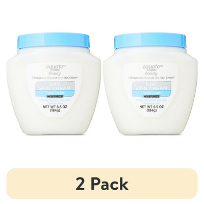 (2 pack) Equate Dry Skin Facial Cream for Face Care to Moisturize Soft Skin, 6.5