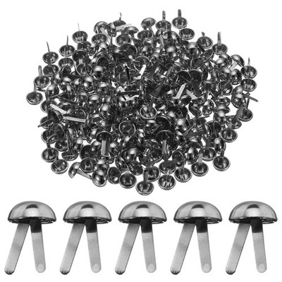 500pcs Brads Paper Fastener, 12mmx20mm Metal Split Pin for Paper Craft, Gunmetal