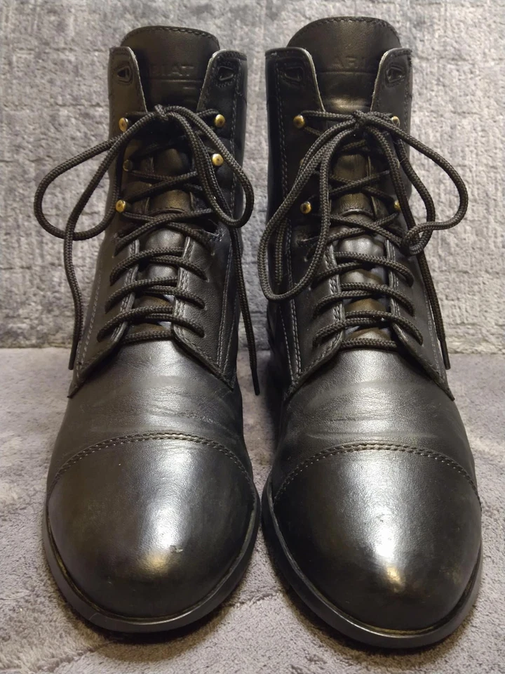 Botas de combate ARIAT de cuero negro con cordones ganchos de velocidad abuela para mujer EE. UU. 7/7,5 Foto 2 de 4