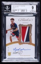 2020-21 Flawless Collegiate Vertical Gold 4/10 Nico Mannion BGS 9 Patch Auto ow1