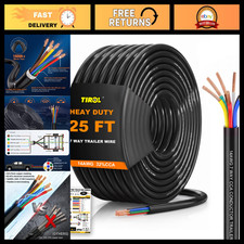 7-way Trailer Wiring Harness 25ft Heavy Duty 14 Gauge Wire Durable Cca Connect