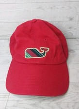 Vineyard Vines Whale Baseball Cap Hat Red Adult Size OSFA Adjustable