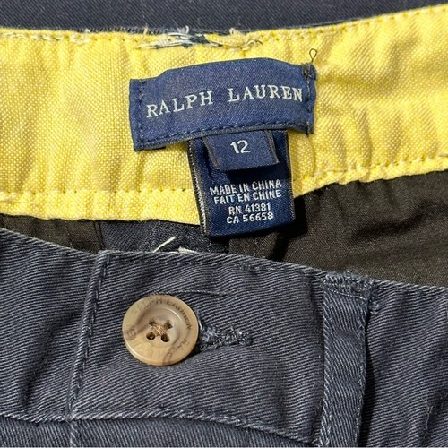 Ralph Lauren Girl’s Size 12 Navy Blue Stretch Cotton Chino Pants - Picture 4 of 8
