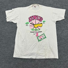 Fruit of the Loom T-Shirt Mens XL White UNLV Lady Rebels Vintage USA Made Cotton