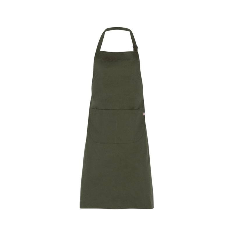 Zante Military Green Bib Apron In Cotton Blend - Giblor's - Waiter