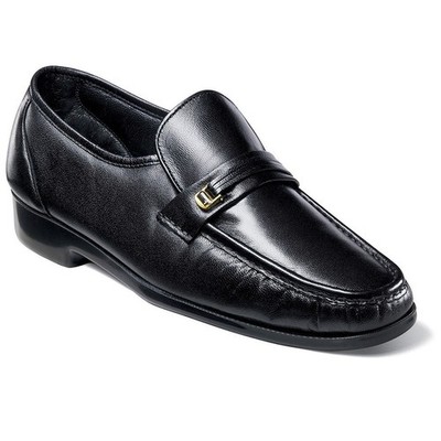 Florsheim Riva Black Smooth Leather Moc Toe Horse Bit Dress Loafer (US Men Size)