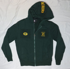 GREEN BAY PACKERS UNISEX S JACKET TERRY HOODIE SWEATSHIRT FULL ZIP NFL PRO LINE