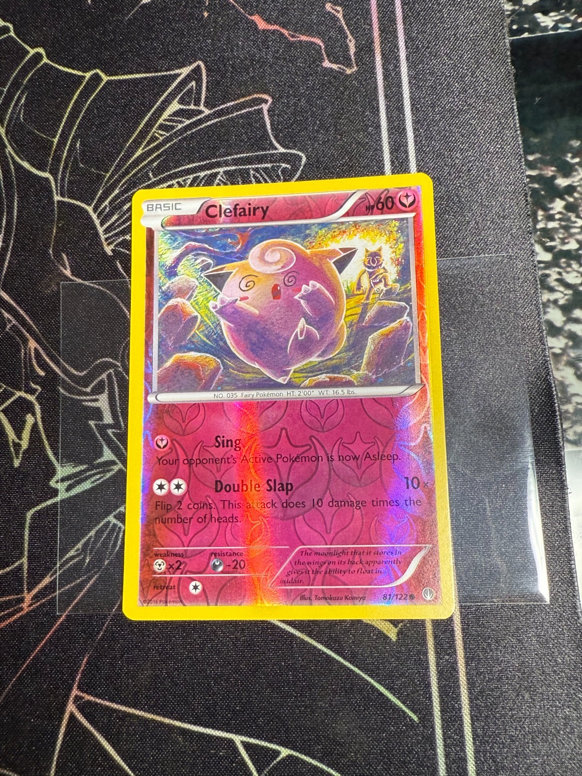 Clefairy 81/122 NM Reverse Holo Trippy Hypno Art Discontinued Fairy Type CLEAN
