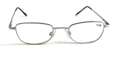 NWT Vintage 90's Small Rectangle Metal Reading Glasses 1.50 S. Silver
