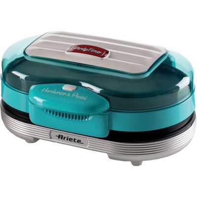 Ariete Hamburger-Grill Party Time, Elektro-Grillplatte, hellblau