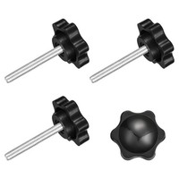 4 Spannschraubenknopf, M4 X 30Mm Sechskant-Sternknopf Kunststoffgriffe, 25Mm Dm.