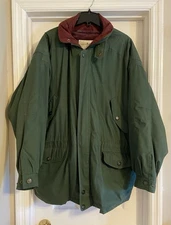 Vintage Towne From London Fog Men’s Coat Size XL Green/Maroon