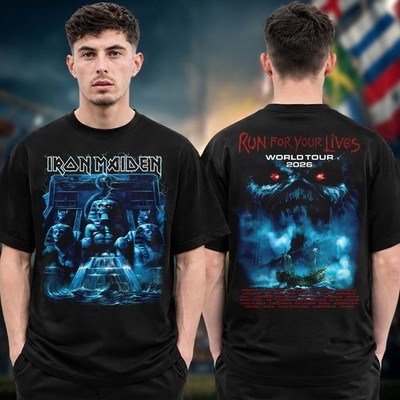 Iron Maiden Run For Your Lives 2026 Front Back T-shirt