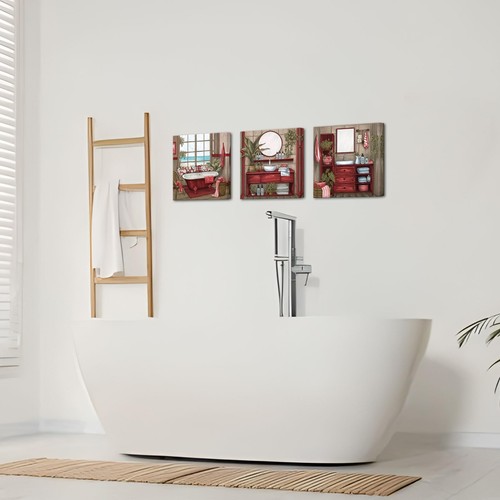 Bathroom Pictures Wall Decor Bathroom Accessories Paintings Bathtub Canvas Wa... - Picture 5 of 7