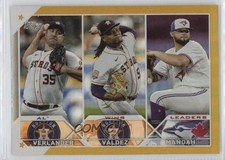 2023 Series 1 League Leaders Gold Foil Framber Valdez Justin Verlander #82 07qr