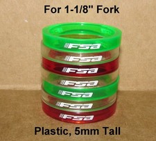 Lot of 7 FSA 1-1/8 x 5mm Headset Spacers, Pla...