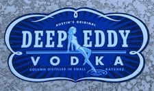 Deep Eddy Original 28”X15” Tin Embossed Sign Bar Sign Blue Man Cave