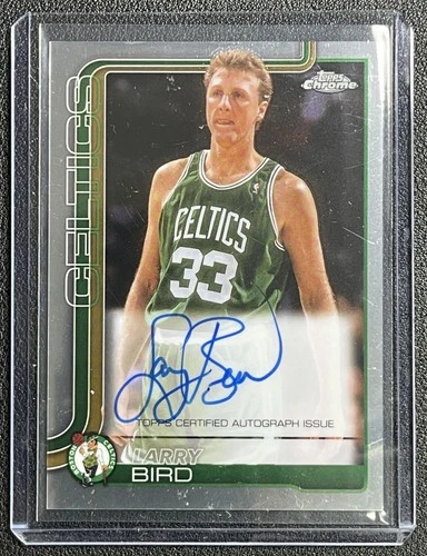 LARRY BIRD 2025-26 TOPPS CHROME BASKETBALL #TCA-LB ON CARD AUTO HOF CELTICS