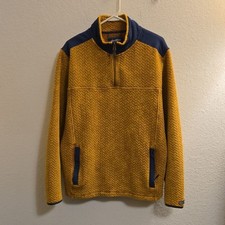 Chubbies Mustard and Navy 1/4-Zip Sweatshirt ...