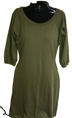 CURRANTS Women's Olive Green T-Shirt Dress Sz. S