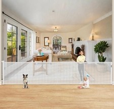 NEW 42" Extra Tall Retractable Baby Pet Gate 200" Wide