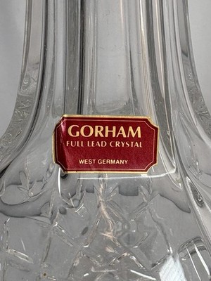 Vintage Gorham Full Lead Crystal Decanter w/Stopper Made In West 