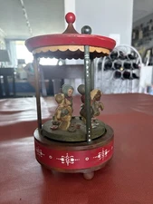RARE ANRI Thorens Carousel Merry-Go-Round Music Box Musical Figurine
