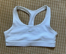 Nike Dri-FIT Youth M White Sports Bra – Girls Racerback Athletic Training