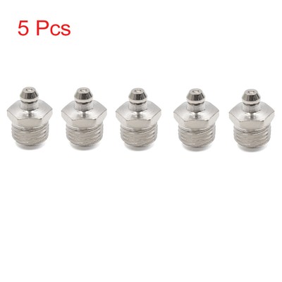 5Stk. Vernickelung gerader Schmiernippel Zubehör für Motorrad Auto 1/4''