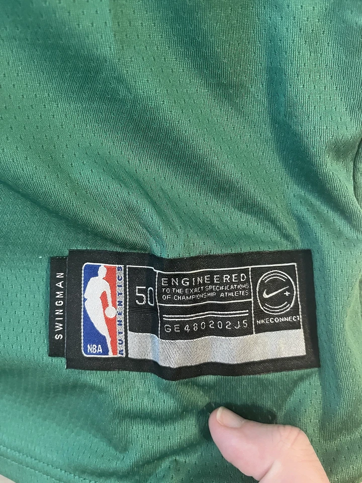 Camiseta deportiva para hombre JAYSON TATUM #0 Boston Celtics rara alternativa verde y dorada Foto 3 de 4