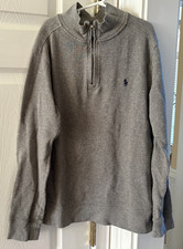 Boy's Polo Ralph Lauren Long Sleeve Gray Shirt, Size L, 14-16