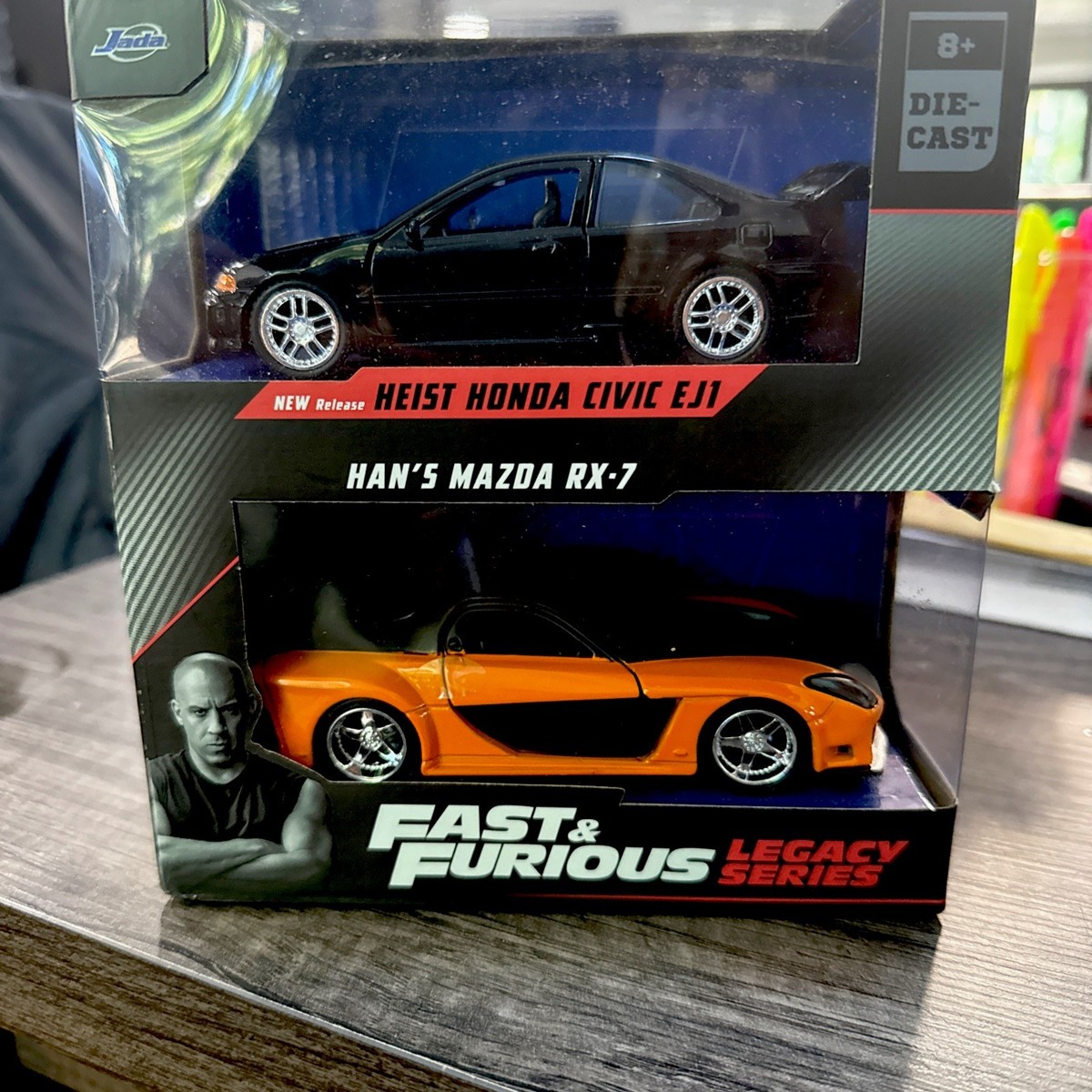 Jada Fast & Furious Legacy Series Heist Honda Civic EJ1 & Han's