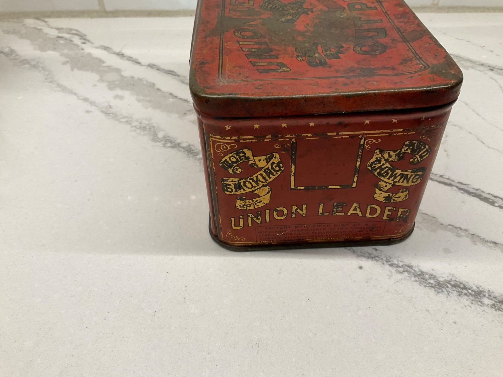 Vintage Union Leader Cut Plug Tin Box #779