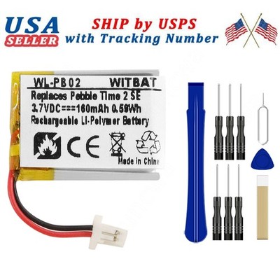160mAh Battery Replacement for Pebble Time 2 SE Smart Watch Battery LSSP441522AE
