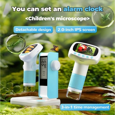 1000X Pocket Microscope for Kids 2.0'' Screen, High-Definition Digital Microscope