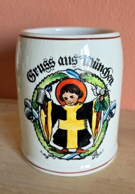 Beer Mug Munich Munich Kindl Hand Painted 0.5l Free Shipping D