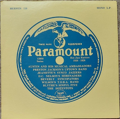 Paramount Hot Jazz Rarities 1926-28, 12'' 33 rpm LP Vinyl, NM/NM