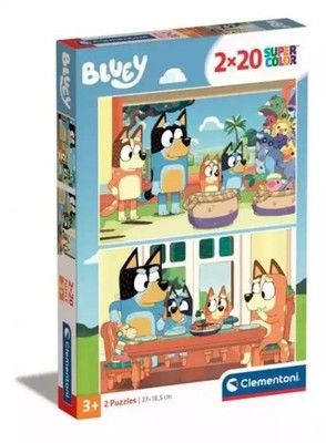Clementoni Puzzle 2x20el SuperColor Bluey 24807 - Clementoni