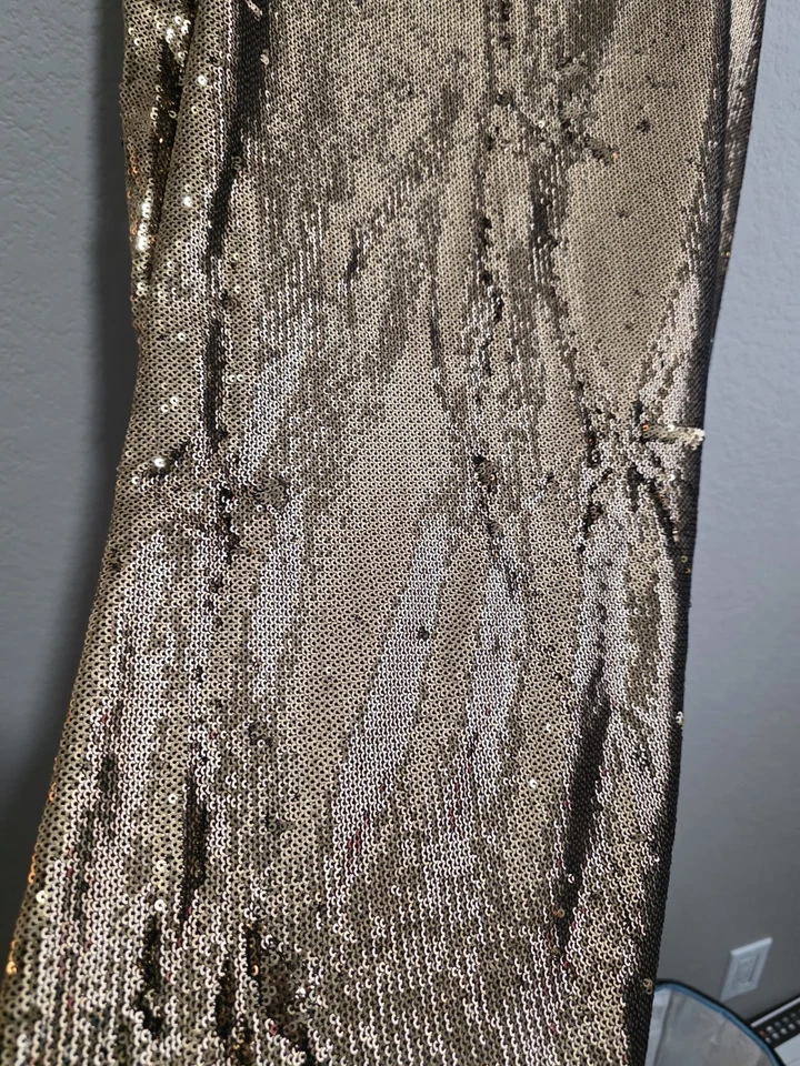 Michael Kors Sequin A-Line Midi Skirt Black/Gold Medium  - Image 4 of 4