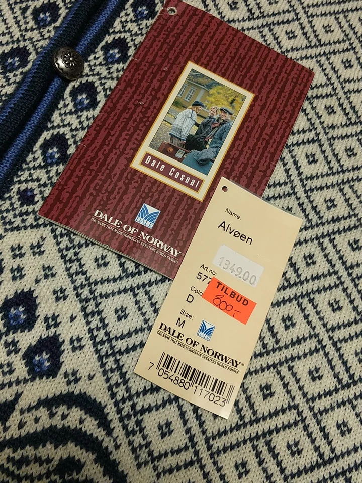 Suéter Dale Of Norway Vintage Tejido Lana Talla Mediana Botón Cárdigan Alvoen Nuevo con Etiquetas Foto 4 de 4