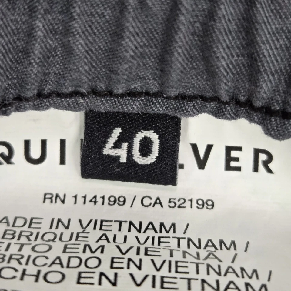 Pantalones Cortos Quiksilver Hombres Ropa Activa 40 Negros Ripstop Anfibios Logo 7" Foto 4 de 4